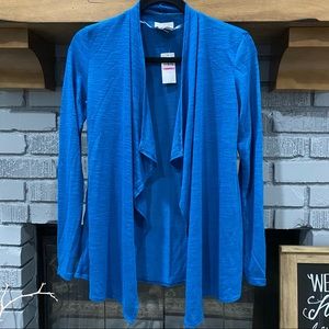 Van Heusen blue draped cardigan sz. XXS🌸🌸🌸